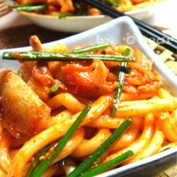 辣白菜乌冬面的做法[图]