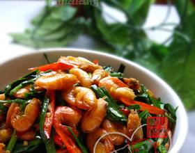 韭菜炒河虾[图]