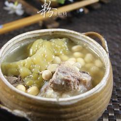 凉瓜黄豆扇骨汤的做法[图]