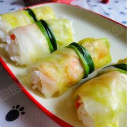 包菜鸡肉饭卷的做法[图]