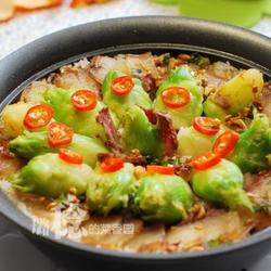 儿菜咸肉煲仔饭的做法[图]
