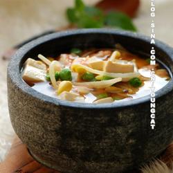 味噌虾仁豆腐锅的做法[图]