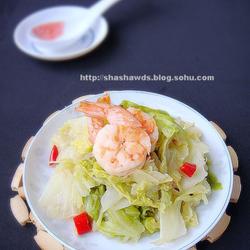 鲜虾圆白菜的做法[图]