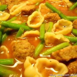 贝壳意面配番茄肉丸酱的做法[图]