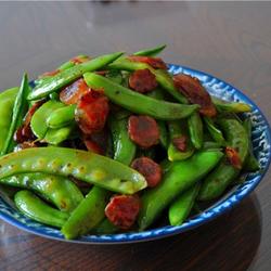 双豆炒腊味的做法[图]