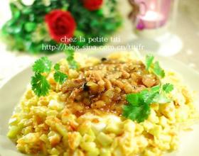 培根西葫芦蛋拌日本豆腐