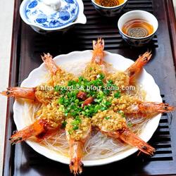 蒜蓉粉丝蒸虾的做法[图]