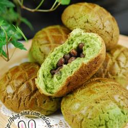 和风抹茶蜜豆菠萝包的做法[图]