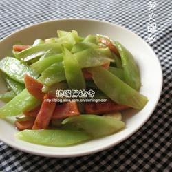 莴笋火腿丝的做法[图]