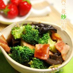 西兰花炒培根的做法[图]