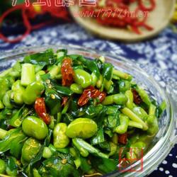 蚕豆炒韭菜的做法[图]
