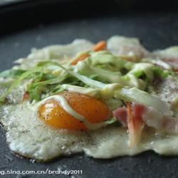 蔬菜鸡蛋培根煎饼的做法[图]