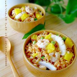 菠萝海鲜饭的做法[图]