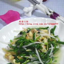 韭菜豆芽爆炒蛤蜊的做法[图]