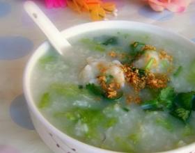 生菜鱼丸粥