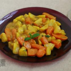 咖喱薄荷迷你胡萝卜土豆的做法[图]