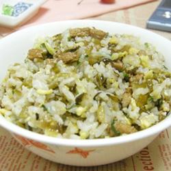 雪菜肉丝鸡蛋炒饭的做法[图]