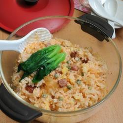 泡菜三丁焖饭的做法[图]