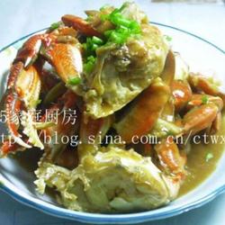 葱姜炒花蟹的做法[图]