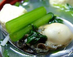 海蛎子茼蒿炖豆腐