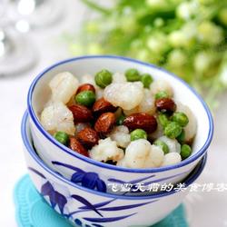 杏仁炒虾的做法[图]