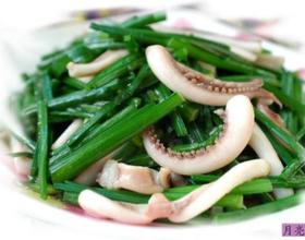 鱿鱼韭菜苔[图]