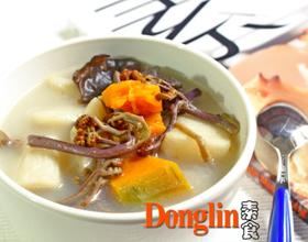 野山药南瓜煲蕨菜