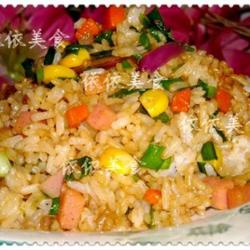 韭菜方腿玉米粒炒饭的做法[图]