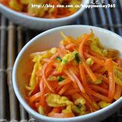 胡萝卜炒鸡蛋的做法[图]