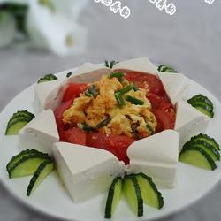 番茄鸡蛋蒸豆腐的做法[图]