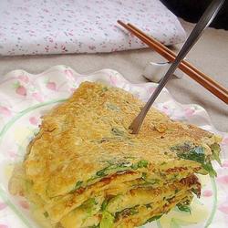 芹叶蛋饼的做法[图]
