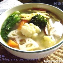 时蔬蛋皮汤的做法[图]
