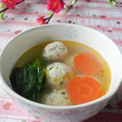 鸡汤煨藜麦豆腐丸子的做法[图]