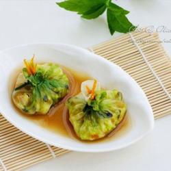 鲜虾碧玉生菜饭包的做法[图]