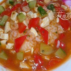 蛋白虾仁烩饭的做法[图]