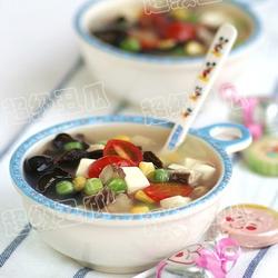 花菇木耳豆腐羹的做法[图]