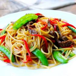 黑椒牛肉炒意粉的做法[图]