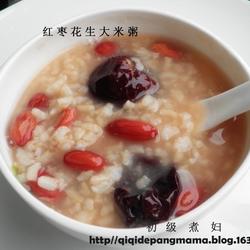 红枣花生大米粥的做法[图]