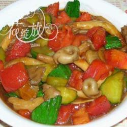 蚝油蕃茄喇叭菇的做法[图]