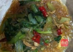 粉丝炒小白菜的做法图解1