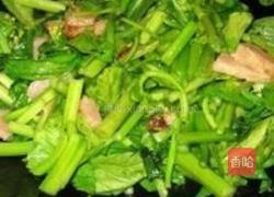 午餐肉炒菜芯的做法图解3