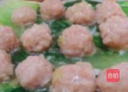 肉丸油菜的做法图解6