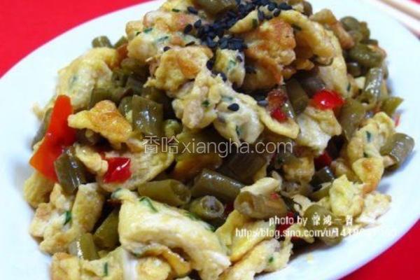 剁椒酸豆角炒鸡蛋