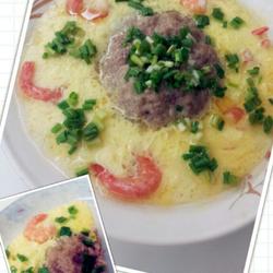 鲜虾肉饼蒸蛋的做法[图]