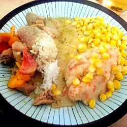 绿咖喱滑鸡饭的做法[图]