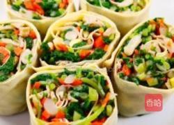 马兰头豆腐卷的做法图解5