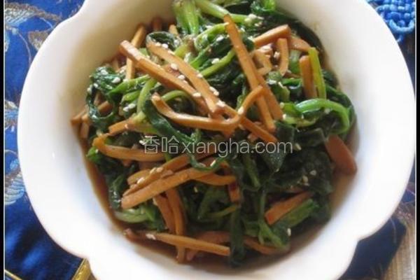 牛肉酱拌菠菜
