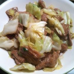 包菜炒牛肉片的做法[图]