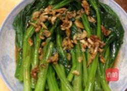 金蒜炒菜心的做法图解1