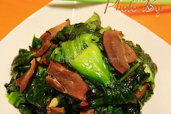 野猪肉炒青菜苔